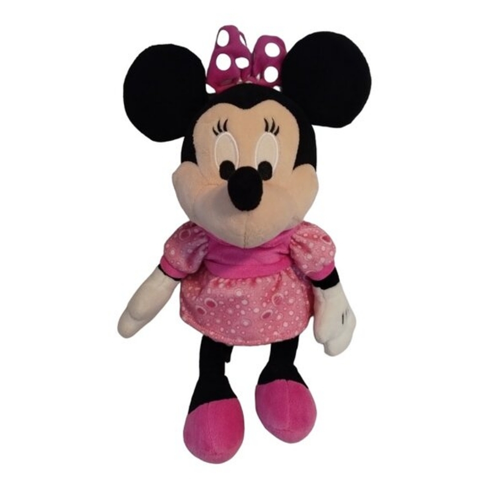 Disney Minnie Mouse Pink Classic Polka Dot Plush Doll Figure‎ Stuffed Toy TALKS